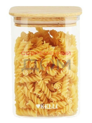 Банка стеклянная д/сыпучих продуктов KELLI KL-3282 1100мл